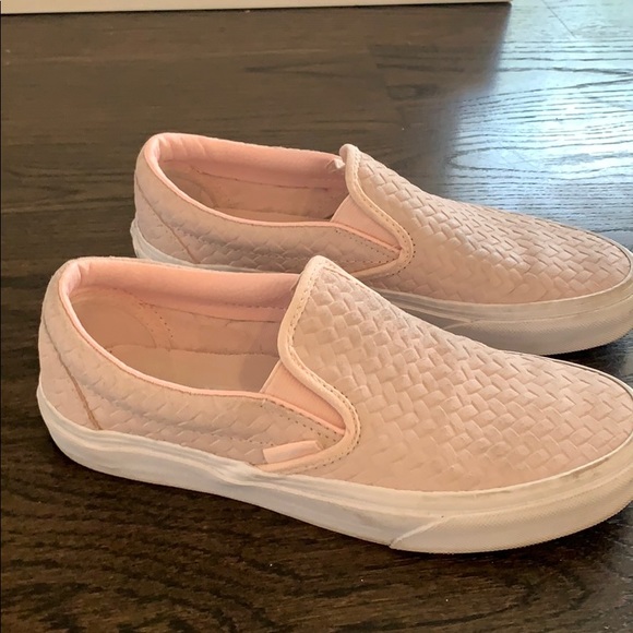 pale pink slip on vans